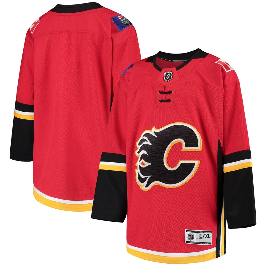 Youth Calgary Flames Red 2020/21 Alternate Premier Jersey - SUjersey01