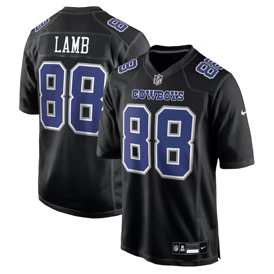 Men's Dallas Cowboys CeeDee Lamb Nike Carbon Black Fashion Game Jersey - SUjersey01