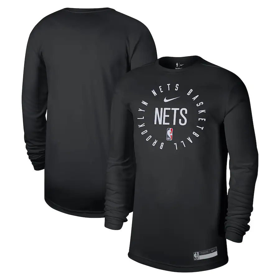 Men's Brooklyn Nets Nike Black 2024/25 Legend On-Court Practice Long Sleeve T-Shirt - SUjersey01