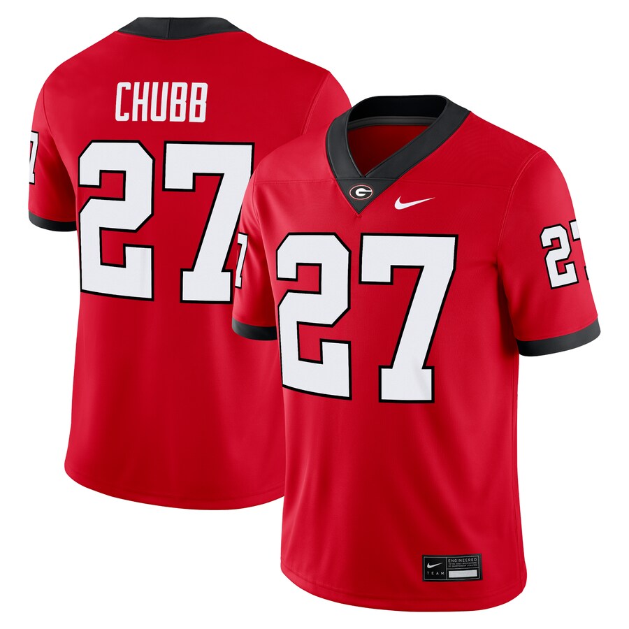 Men's Nike Nick Chubb Red Georgia Bulldogs Alumni Game Jersey - SUjersey01