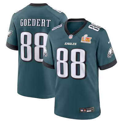 Men's Philadelphia Eagles Dallas Goedert Nike Midnight Green Super Bowl LIX Game Player Jersey - SUjersey01