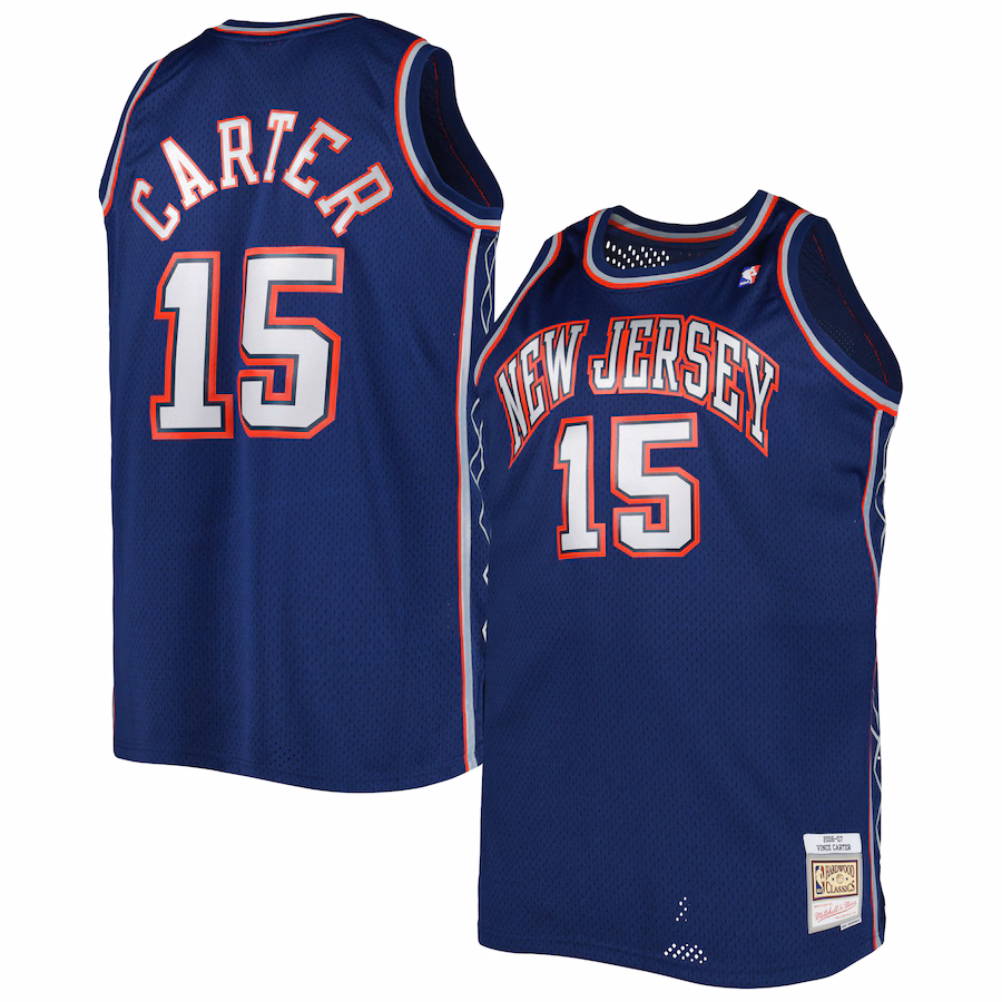Men's New Jersey Nets Vince Carter Mitchell & Ness Navy Big & Tall Hardwood Classics 2006/07 Swingman Jersey - SUjersey01