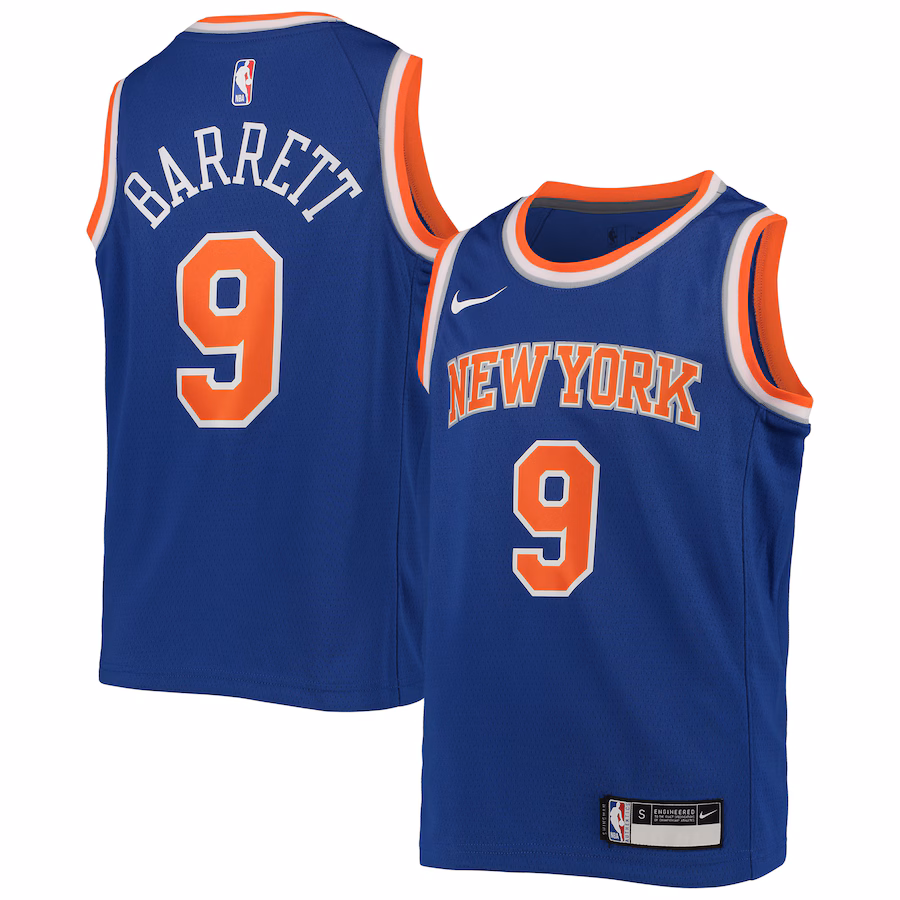 Youth New York Knicks RJ Barrett Nike Royal Swingman Jersey - Icon Edition - SUjersey01