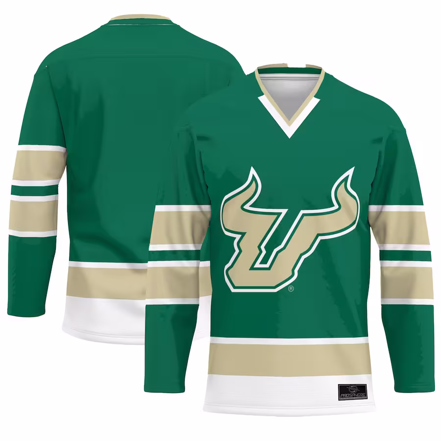 South Florida Bulls ProSphere Youth  Hockey Jersey - Green - SUjersey01
