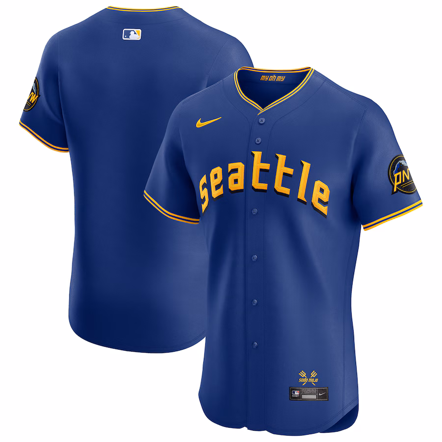 Men's Seattle Mariners Nike Royal City Connect Elite Jersey - SUjersey01