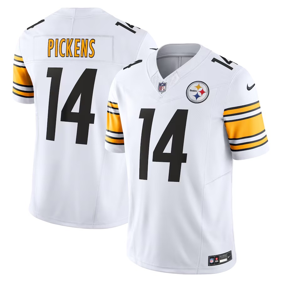 Men's Pittsburgh Steelers George Pickens Nike White Vapor F.U.S.E. Limited Jersey - SUjersey01