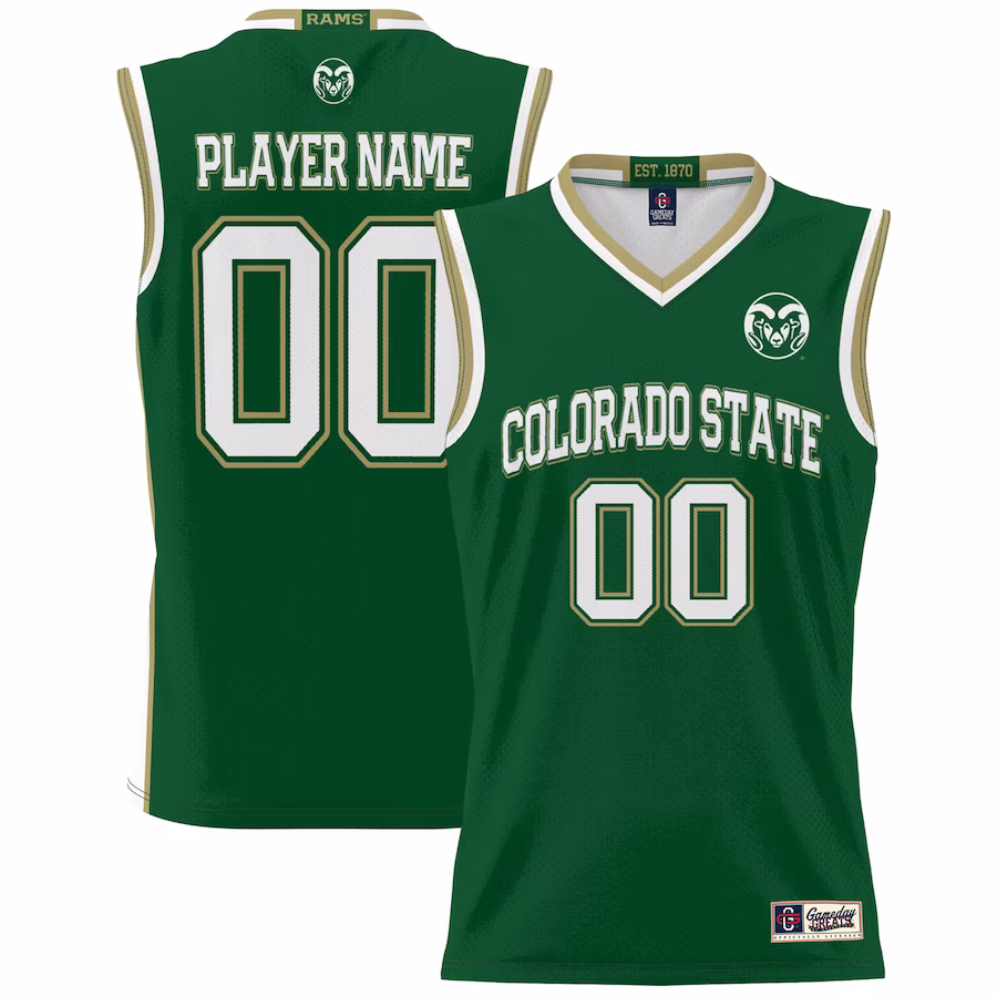 Colorado State Rams GameDay Greats Youth NIL Pick-A-Player Basketball Jersey - Green - SUjersey01