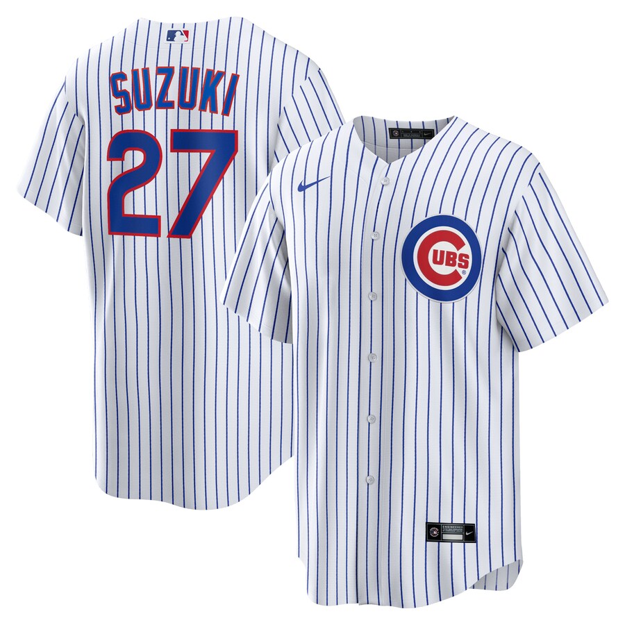 Men's Chicago Cubs Seiya Suzuki Nike White Home Replica Jersey - SUjersey01