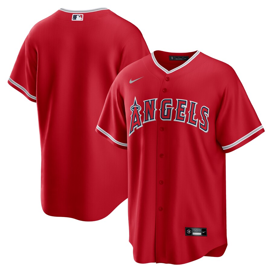 Men's Los Angeles Angels Nike Red Alternate Replica Team Jersey - SUjersey01