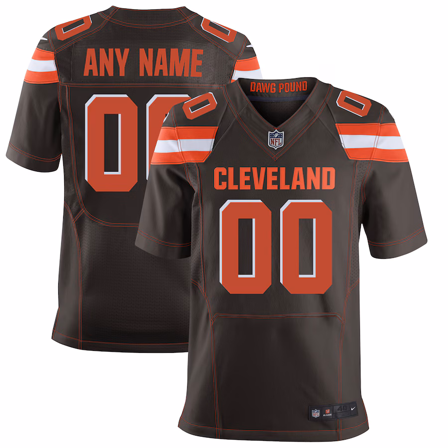Men's Cleveland Browns Nike Brown Elite Custom Jersey - SUjersey01