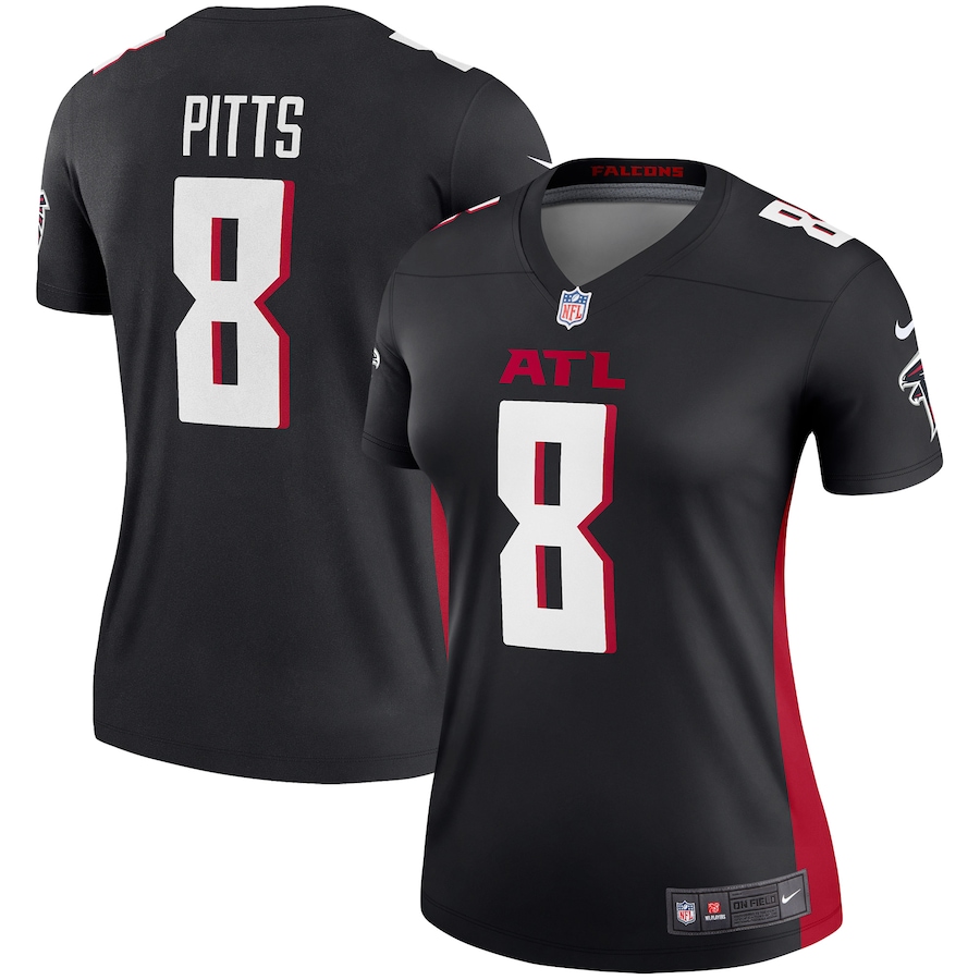Women's Atlanta Falcons Kyle Pitts Nike Black Legend Jersey - SUjersey01