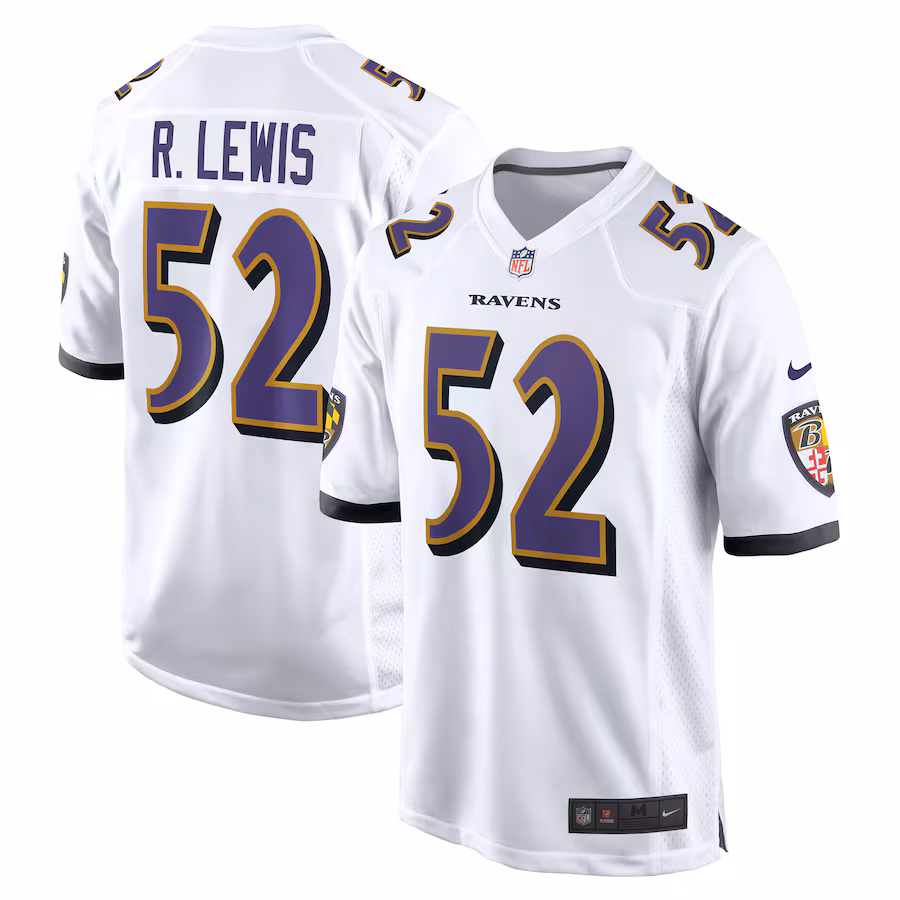 Men's Baltimore Ravens Ray Lewis Nike White Retired Player Game Jersey - SUjersey01