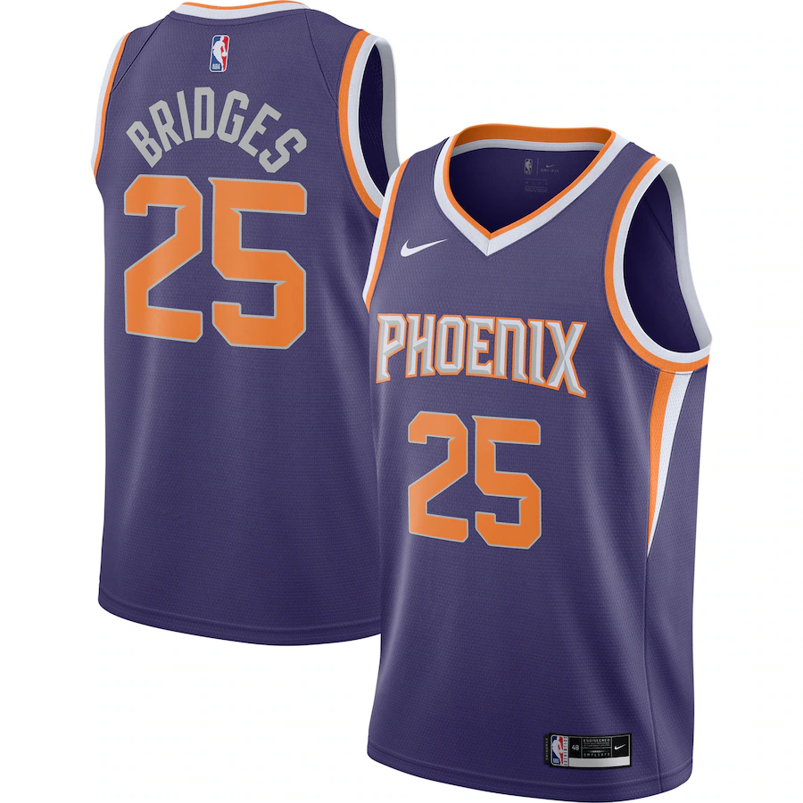 Phoenix Suns Mikal Bridges Nike Purple 2020/21 Swingman Player Jersey - Icon Edition - SUjersey01