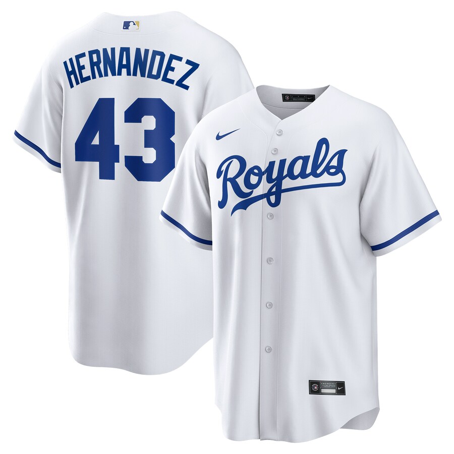 Men's Kansas City Royals Carlos Hernández Nike White Home  Replica Player Jersey - SUjersey01