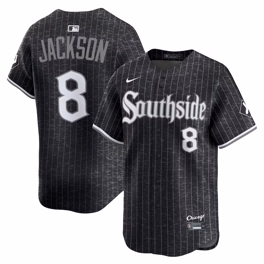 Men's Chicago White Sox Bo Jackson Nike Black City Connect Limited Player Jersey - SUjersey01