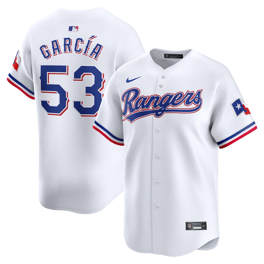 Men's Texas Rangers Adolis García Nike White Home Limited Jersey - SUjersey01