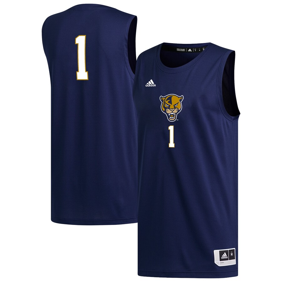Men's adidas #1 Navy FIU Panthers Replica Basketball Jersey - SUjersey01