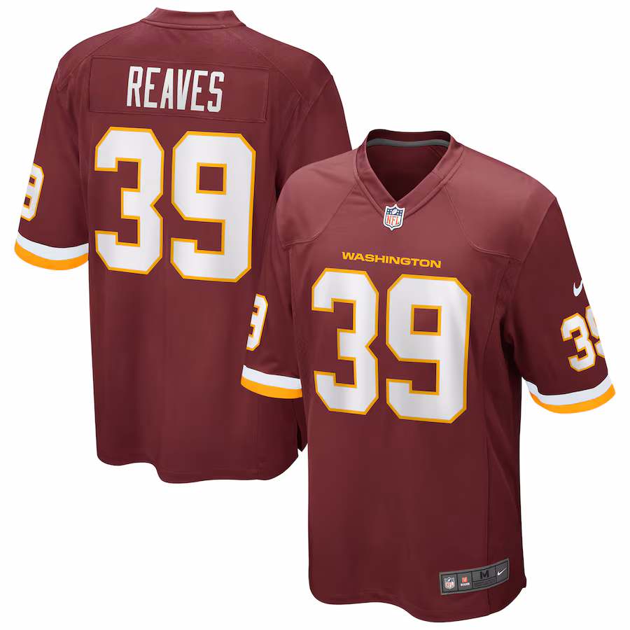 Men's Nike Jeremy Reaves Washington Football Team Burgundy Game Player Jersey - SUjersey01