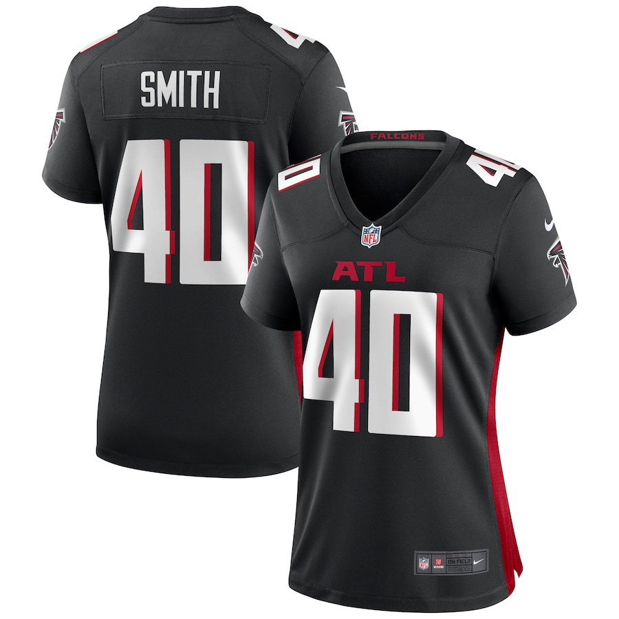 Women's Atlanta Falcons Keith Smith Nike Black Game Jersey - SUjersey01