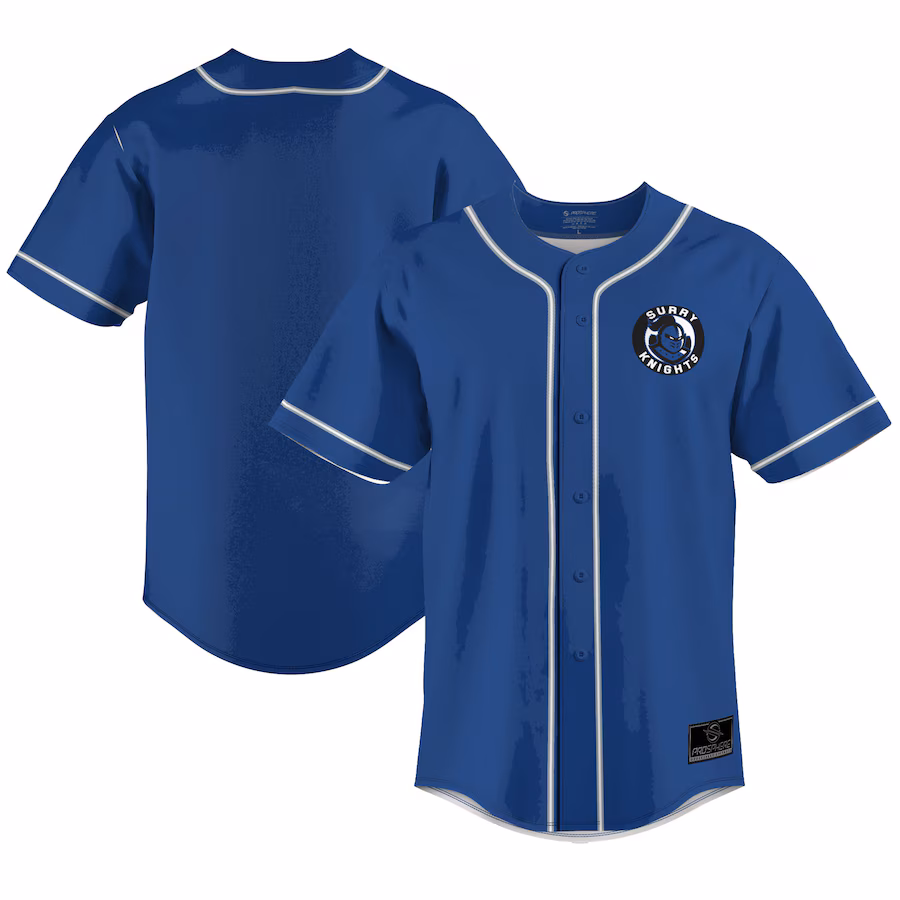 Men's ProSphere Blue Surry Community College Baseball Jersey - SUjersey01