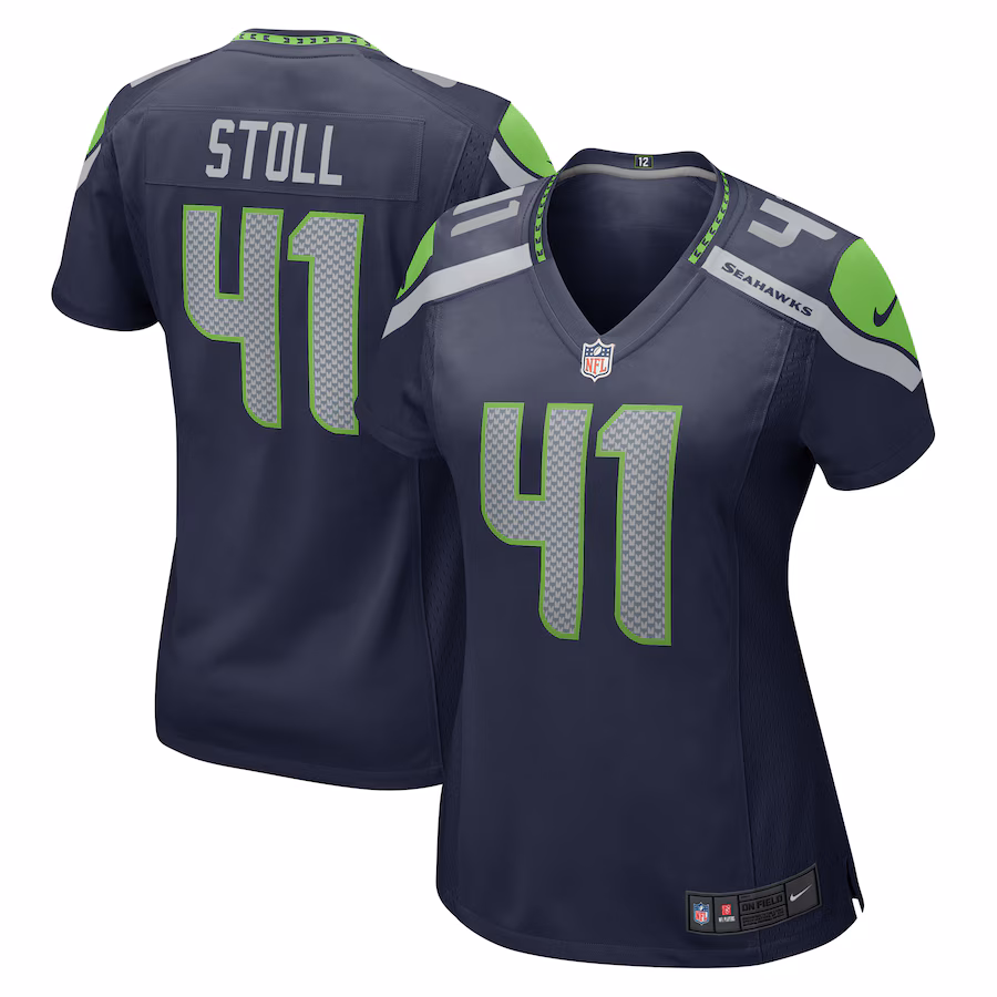 Women's Seattle Seahawks Chris Stoll Nike College Navy  Game Jersey - SUjersey01