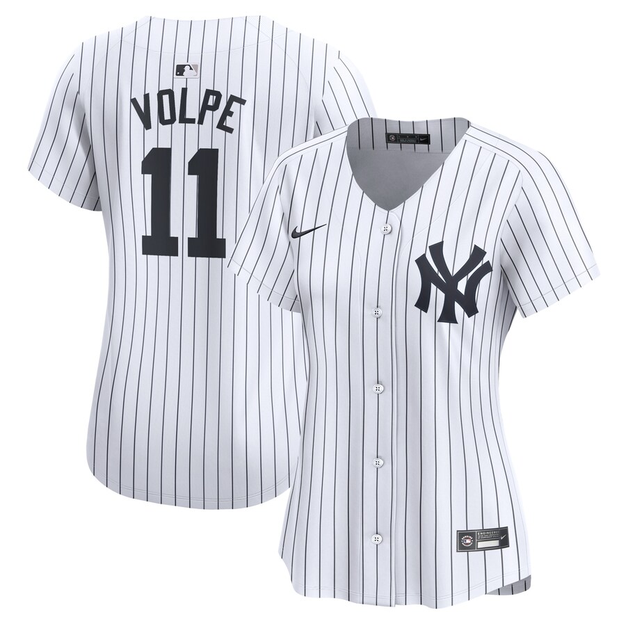 Women's New York Yankees Anthony Volpe Nike White Home Limited Player Jersey - SUjersey01