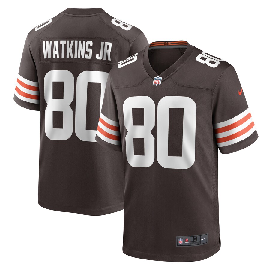 Men's Cleveland Browns Austin Watkins Jr. Nike  Brown Team Game Jersey - SUjersey01