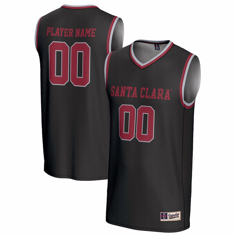Santa Clara Broncos GameDay Greats Youth NIL Pick-A-Player Lightweight Women's Basketball Jersey - Black - SUjersey01