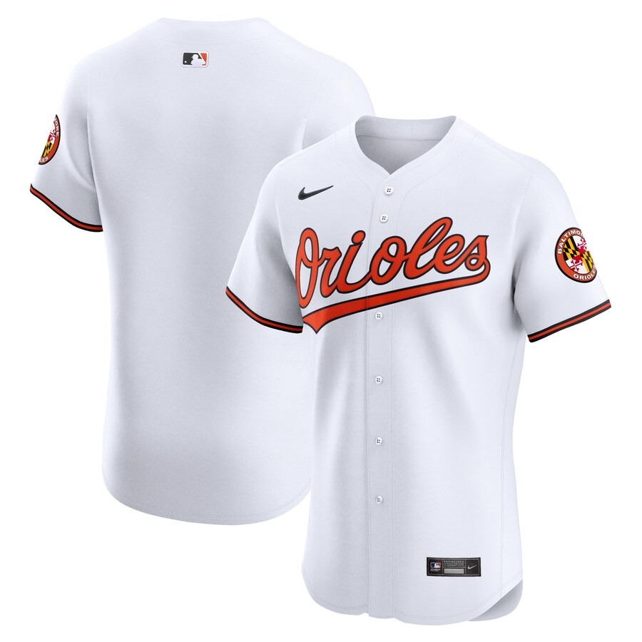 Men's Baltimore Orioles Nike White Home Elite Jersey - SUjersey01