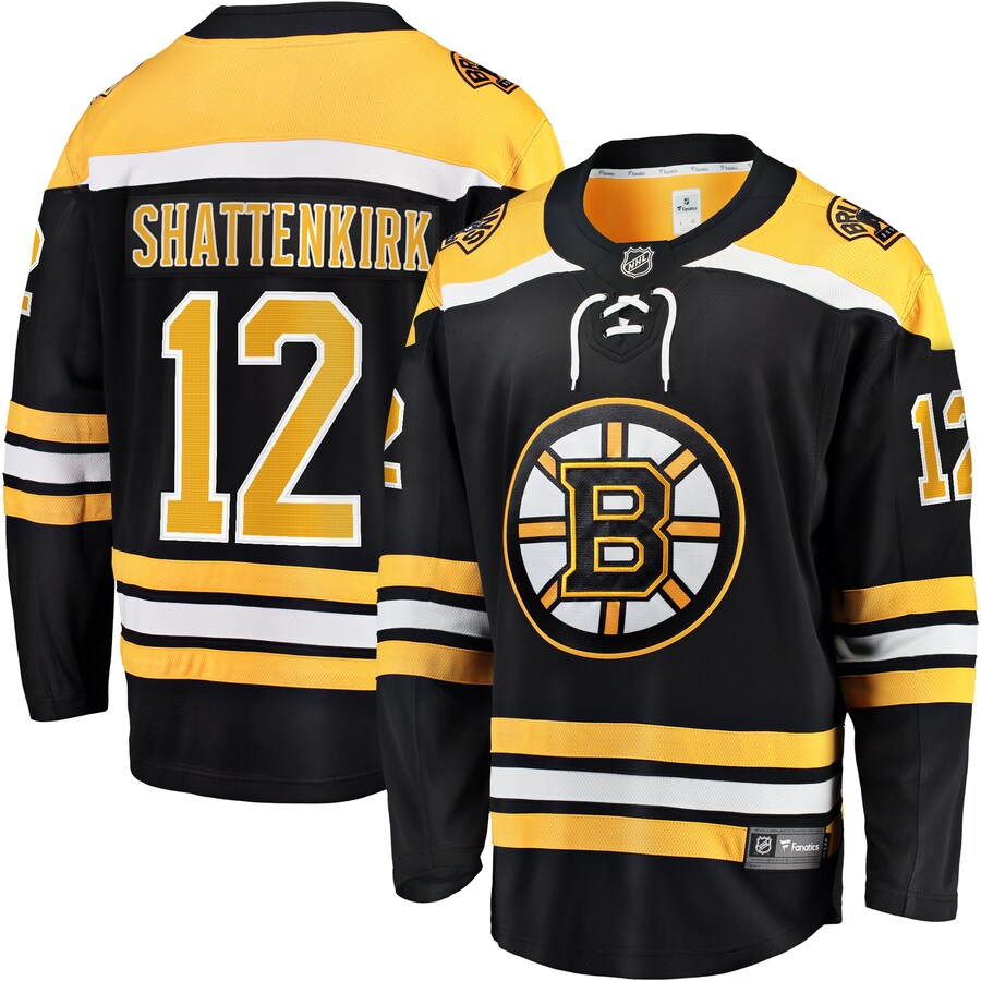Men's Boston Bruins Kevin Shattenkirk Fanatics Branded Black Home Breakaway Jersey - SUjersey01