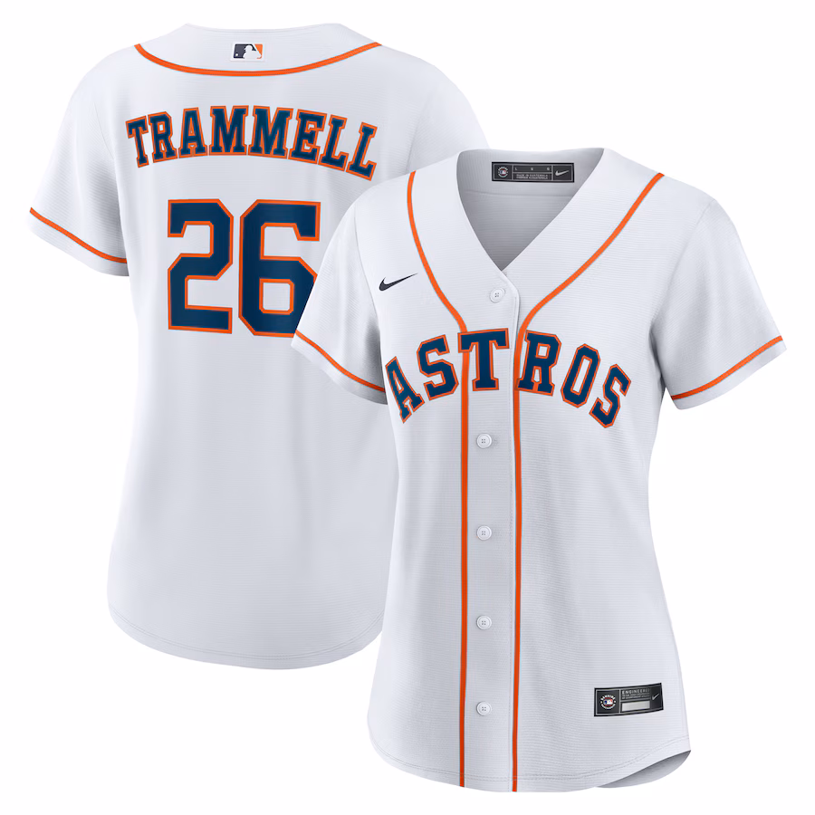 Women's Houston Astros Taylor Trammell Nike White Home Replica Jersey - SUjersey01