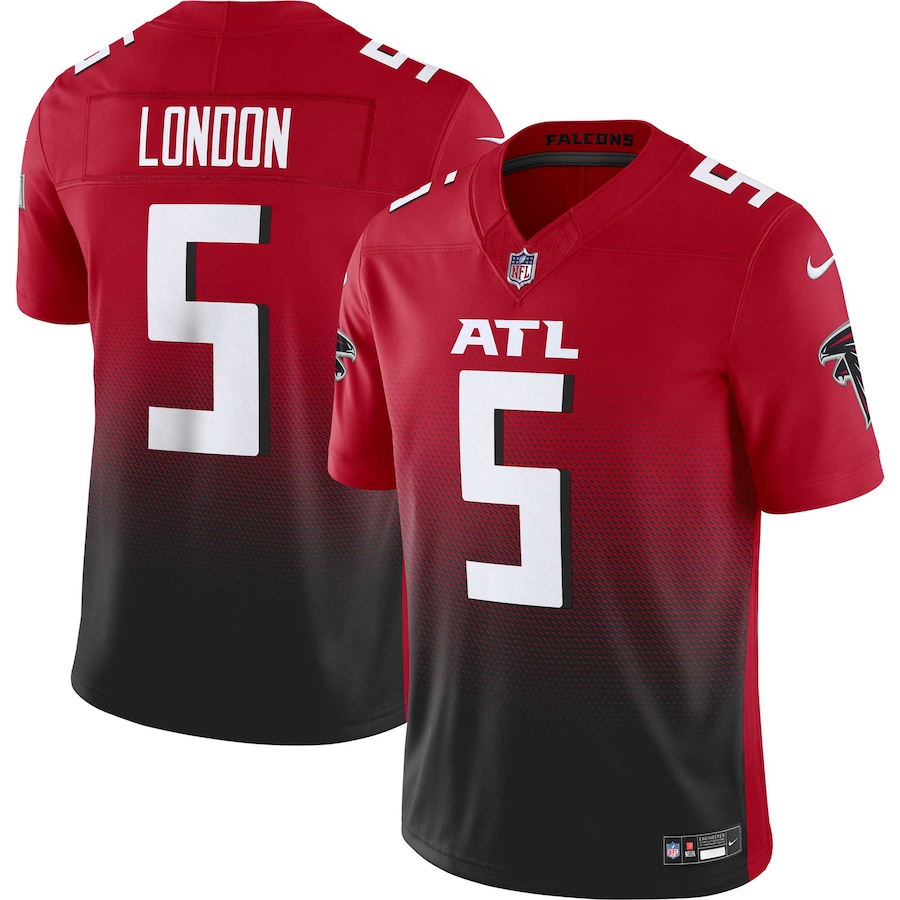 Men's Atlanta Falcons Drake London Nike Red Vapor F.U.S.E. Limited Jersey - SUjersey01