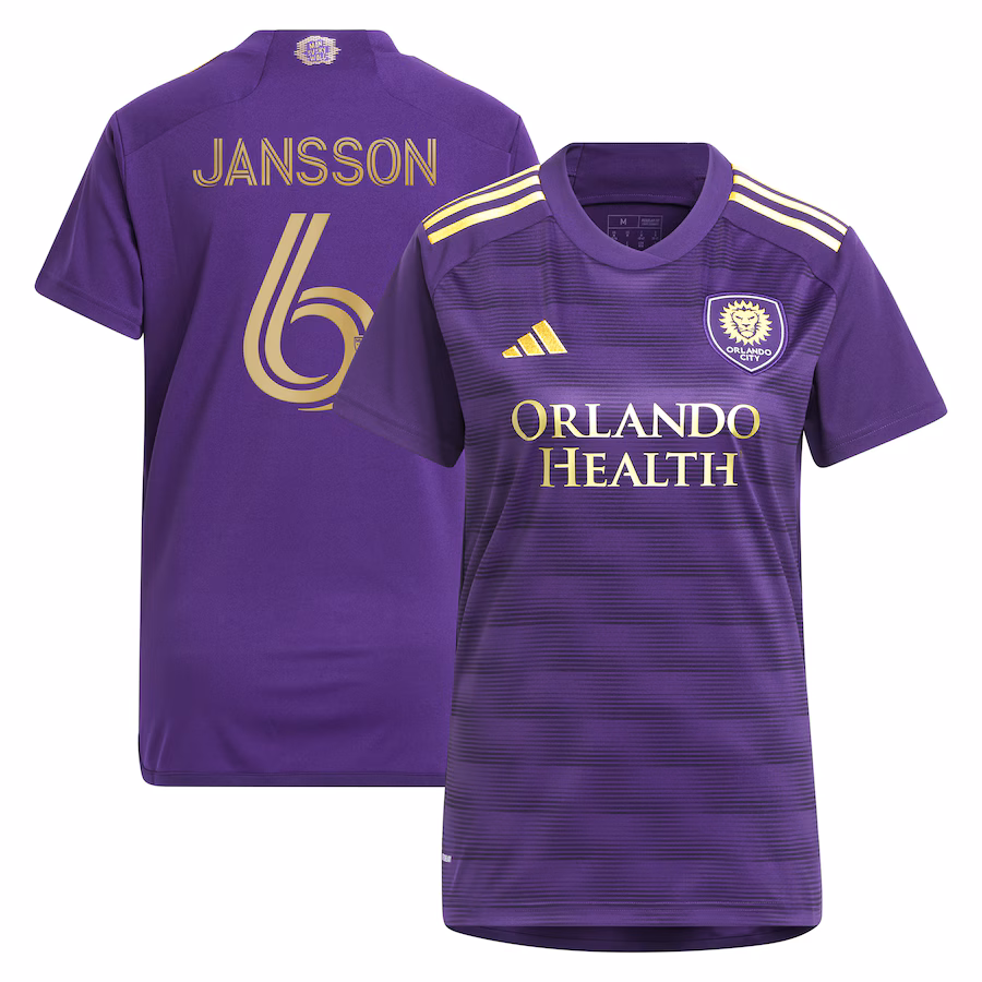 Women's Orlando City SC Robin Jansson adidas Purple 2024 The Wall Kit Replica Player Jersey - SUjersey01
