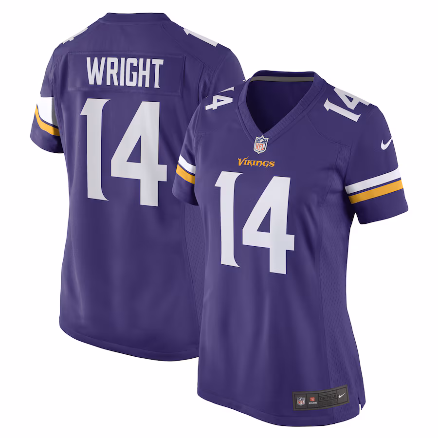 Women's Minnesota Vikings Ryan Wright Nike Purple Game Player Jersey - SUjersey01