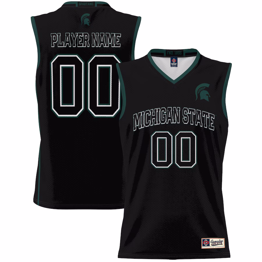 Michigan State Spartans GameDay Greats Youth NIL Pick-A-Player Lightweight Basketball Jersey - Black - SUjersey01