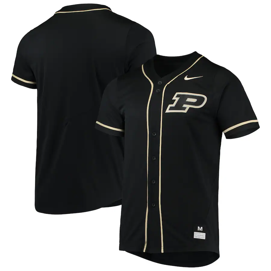 Men's Nike Black Purdue Boilermakers Replica Baseball Jersey - SUjersey01