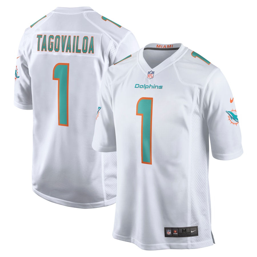 Men's Miami Dolphins Tua Tagovailoa Nike White Game Jersey - SUjersey01