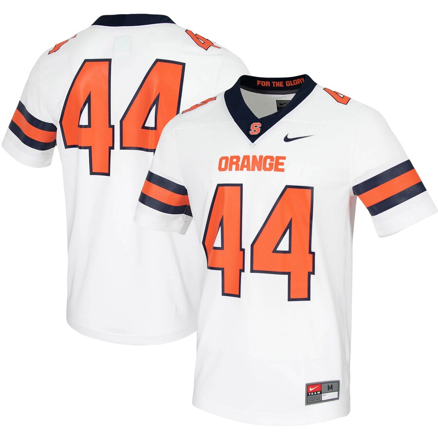 Men's Nike #44 White Syracuse Orange Untouchable Game Jersey - SUjersey01