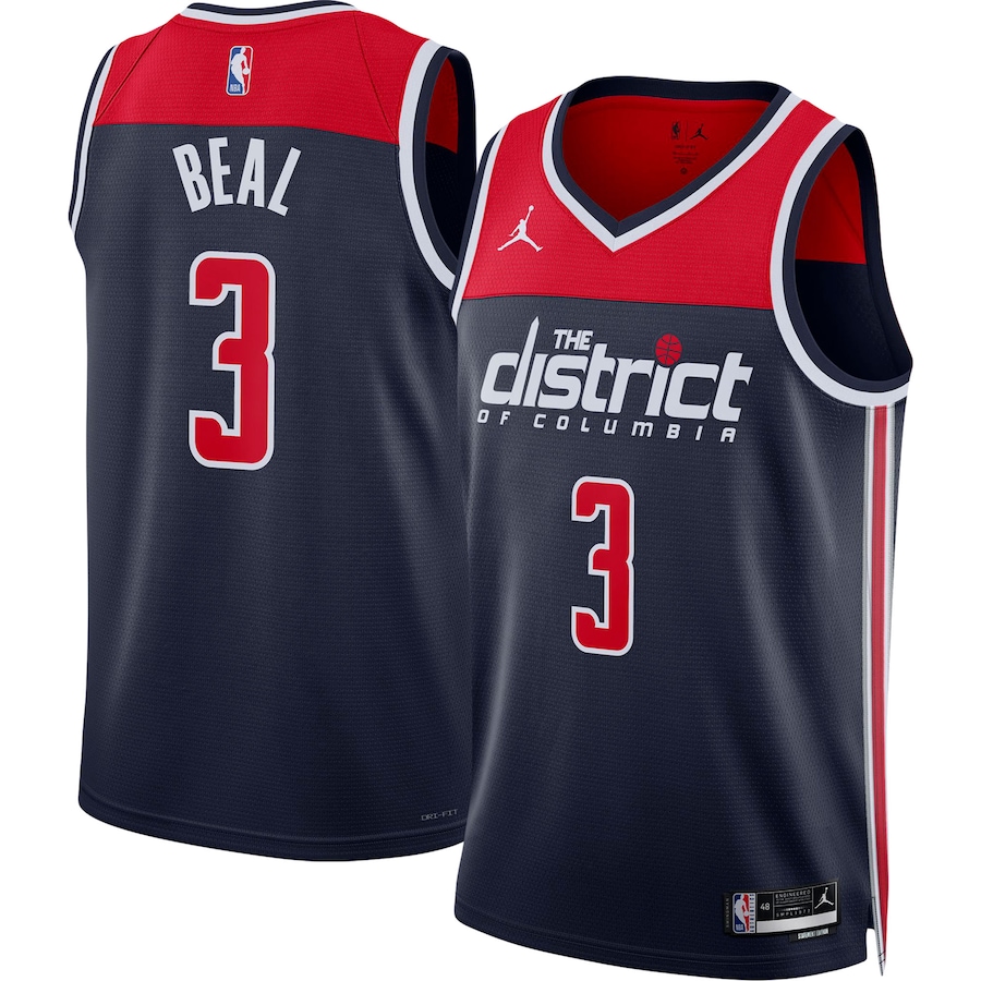 Unisex Washington Wizards Bradley Beal Jordan Brand Navy Swingman Jersey - Statement Edition - SUjersey01