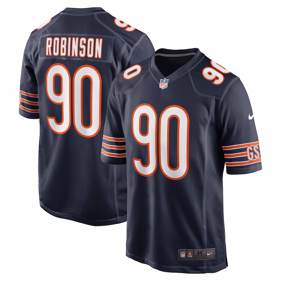 Men's Chicago Bears Dominique Robinson Nike Navy Game Jersey - SUjersey01