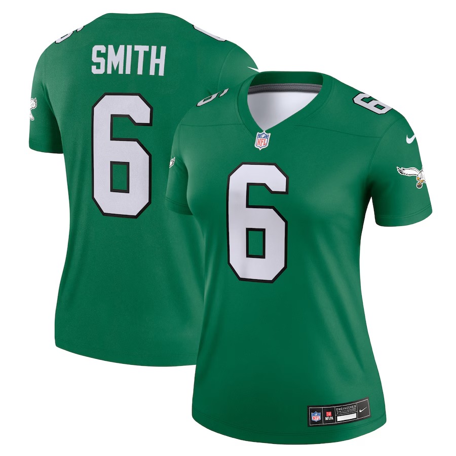 Women's Philadelphia Eagles DeVonta Smith Nike Kelly Green Alternate Legend Player Jersey - SUjersey01