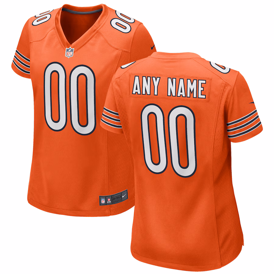 Women's Nike Orange Chicago Bears Alternate Custom Game Jersey - SUjersey01