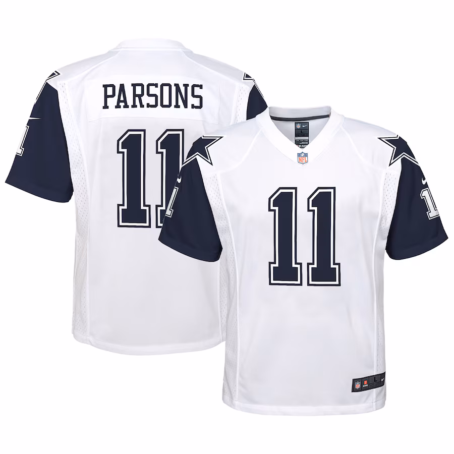 Youth Dallas Cowboys Micah Parsons Nike White Alternate Game Jersey - SUjersey01
