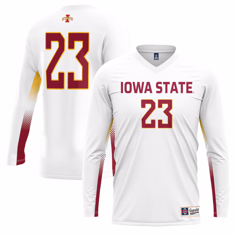 #23 Iowa State Cyclones GameDay Greats Youth Lightweight Women's Volleyball Jersey - White - SUjersey01