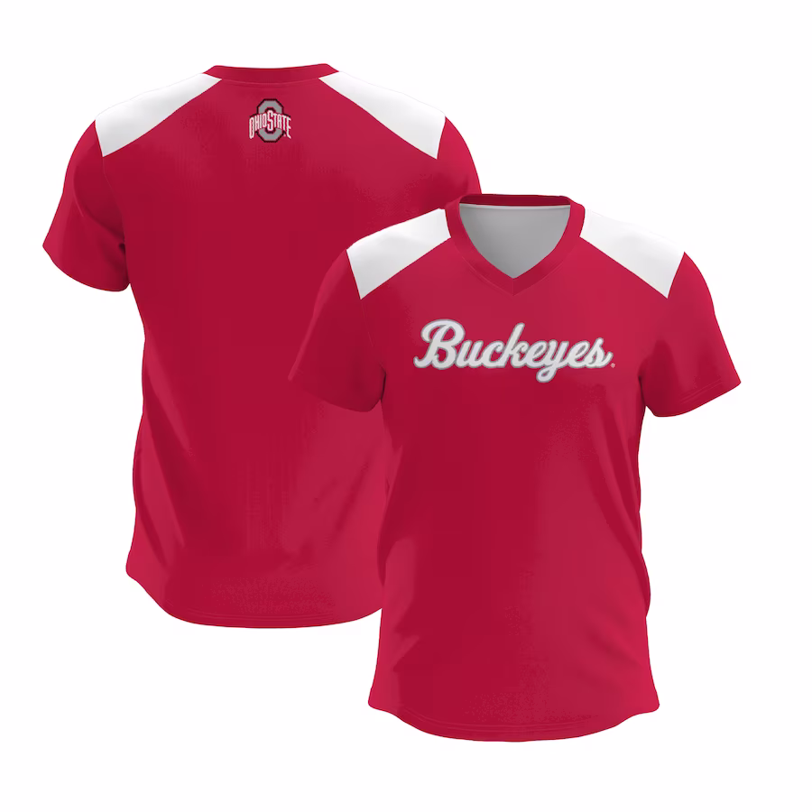 Ohio State Buckeyes GameDay Greats Youth Lightweight Lacrosse Jersey - Scarlet - SUjersey01