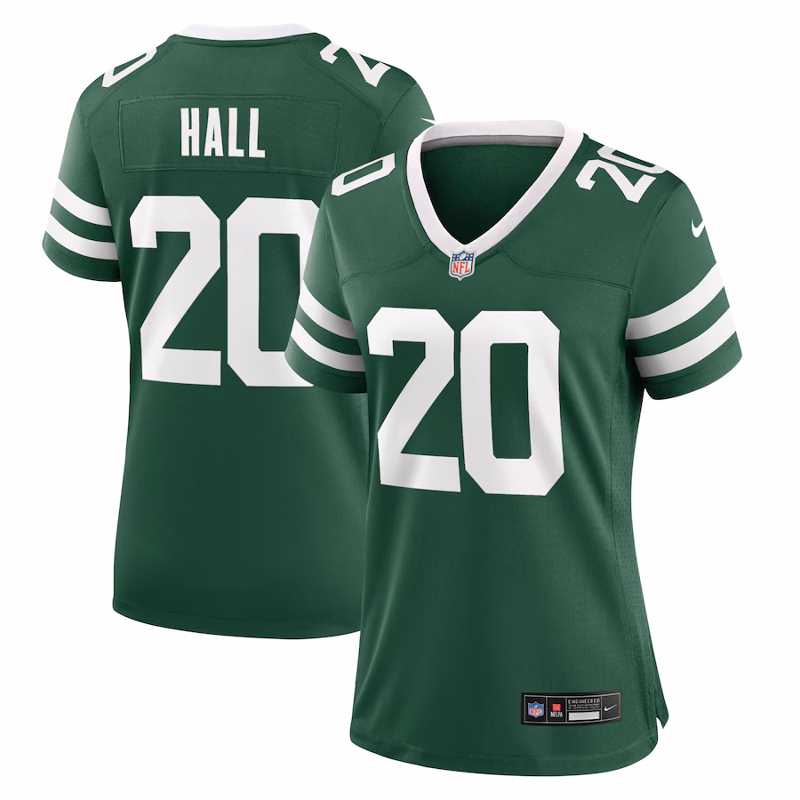 Women's New York Jets Breece Hall Nike Legacy Green Game Jersey - SUjersey01