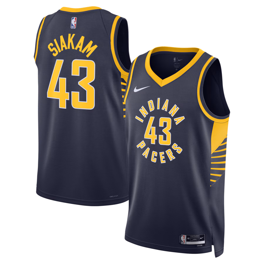 Unisex Indiana Pacers Pascal Siakam Nike Navy Swingman Jersey - Icon Edition - SUjersey01