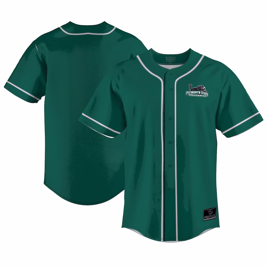 Plymouth State Panthers ProSphere Youth  Baseball Jersey - Green - SUjersey01