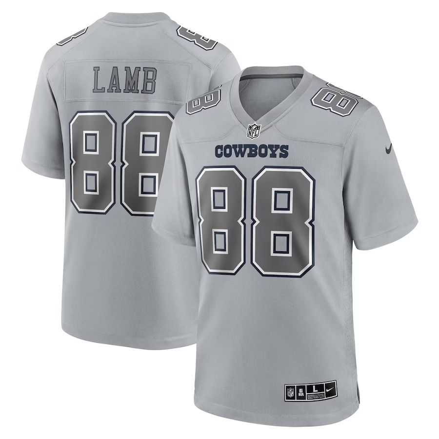 Men's Dallas Cowboys CeeDee Lamb Nike Gray Atmosphere Fashion Game Jersey - SUjersey01