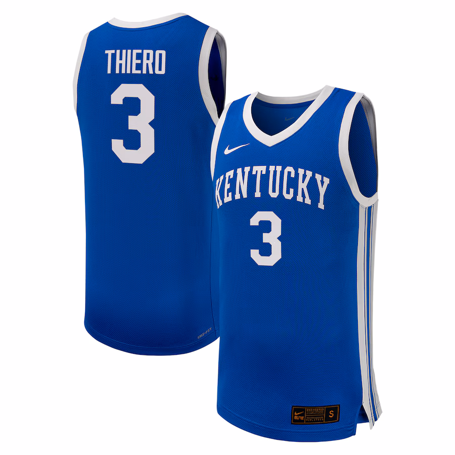 Adou Thiero Kentucky Wildcats Nike NIL Basketball Replica Player Jersey - Royal - SUjersey01